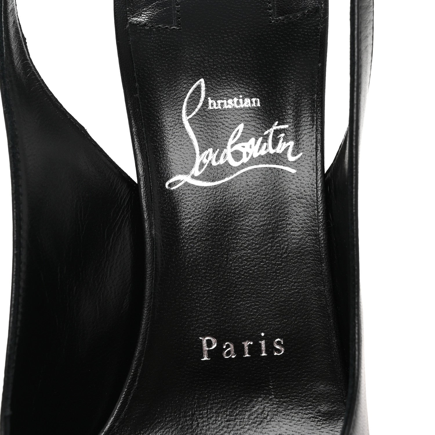Christian Louboutin Calfskin Condora Sling 100 Pumps 38.5 Black 8 of 8