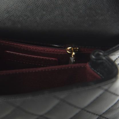 Chanel Iridescent Caviar Quilted Extra Mini Coco Handle Flap Black 8 of 10