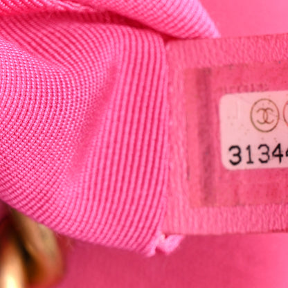 Chanel Lambskin Quilted Large Chanel 19 Flap Neon Pink 7 of 10