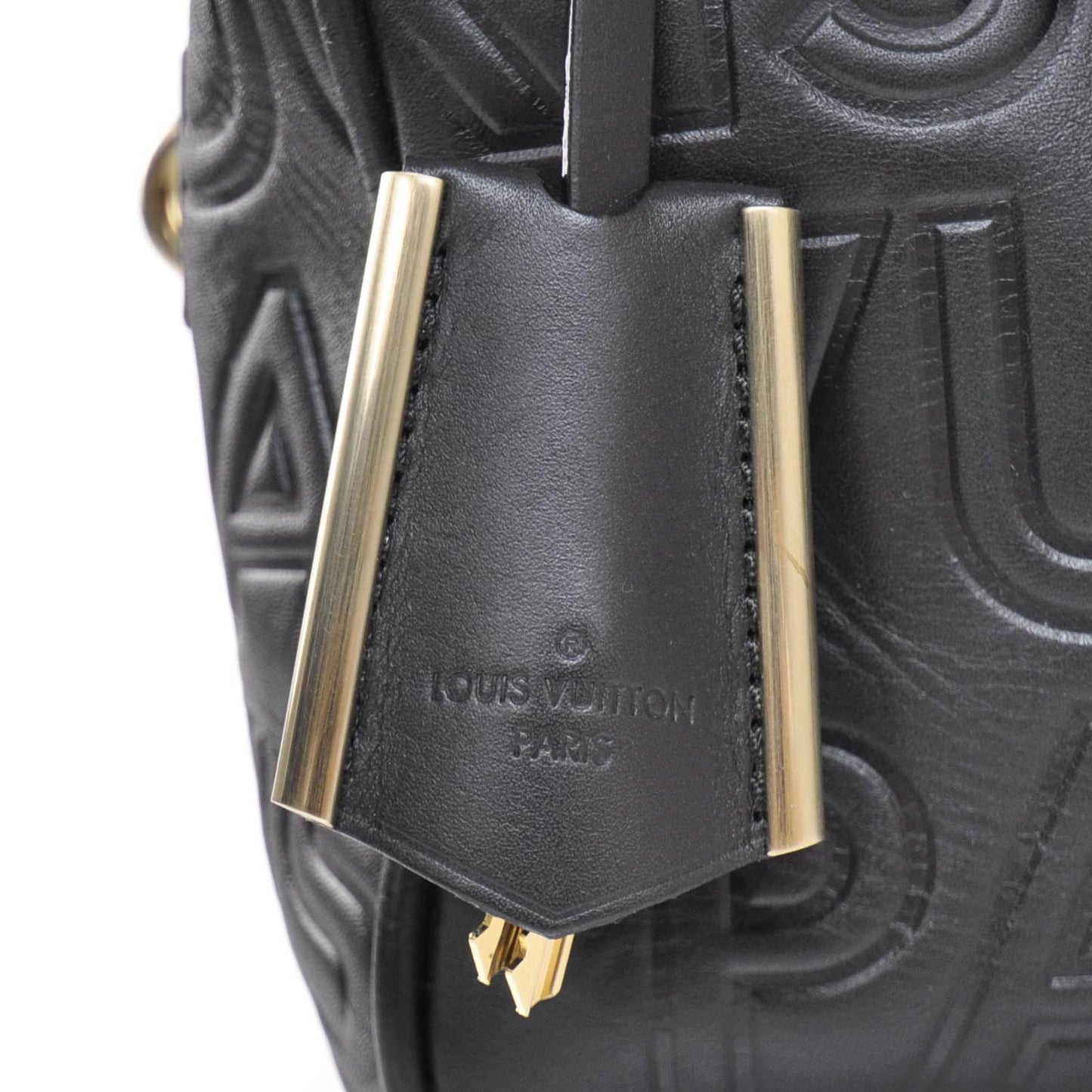 Calfskin Embossed Mini Cube Speedy Black
