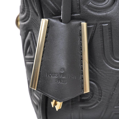 Louis Vuitton Calfskin Embossed Mini Cube Speedy Black 8 of 11