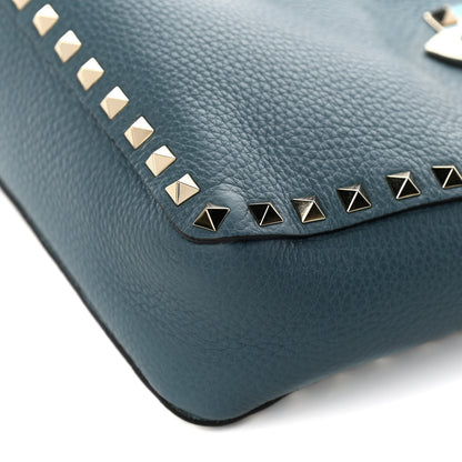 Valentino Garavani Pebbled Calfskin Mini Rockstud Flip-Lock Messenger Bag Amadeus 12 of 14