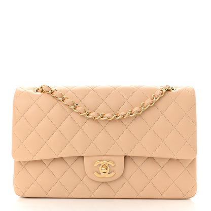Chanel Lambskin Quilted Medium Double Flap Beige 1 of 12