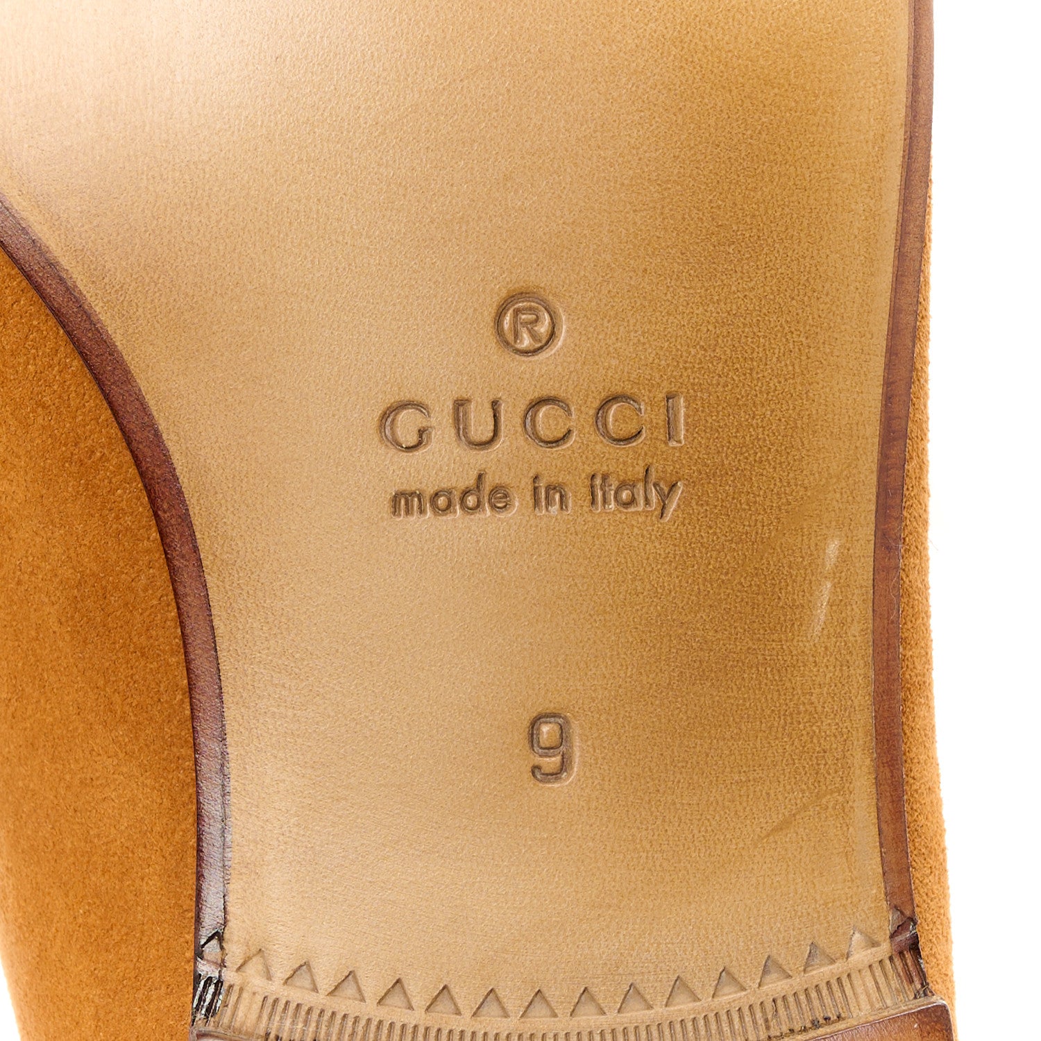 Gucci Suede Horsebit Mens Jordaan Loafers 9 Harness Brown 6 of 9