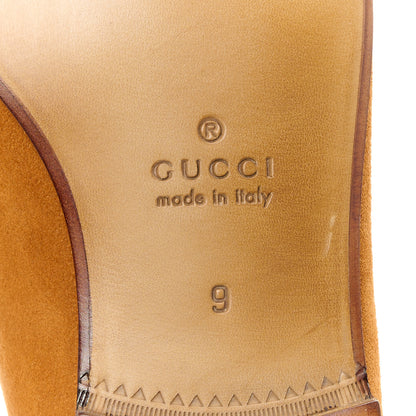 Gucci Suede Horsebit Mens Jordaan Loafers 9 Harness Brown 6 of 9