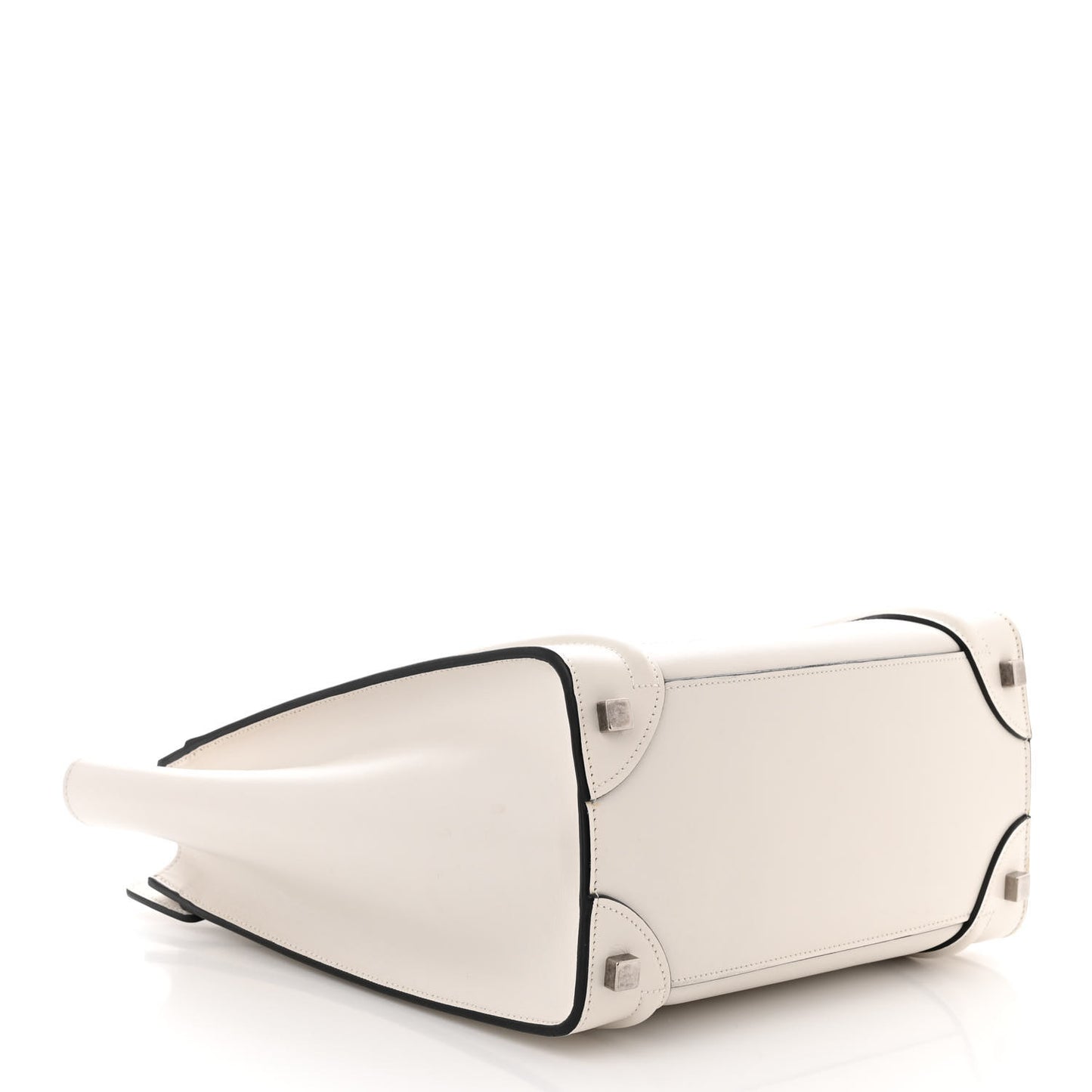 Smooth Calfskin Micro Luggage White