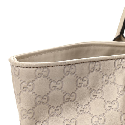 Gucci Guccissima Large Heart Bit Charm Top Handle Tote Off White 13 of 20