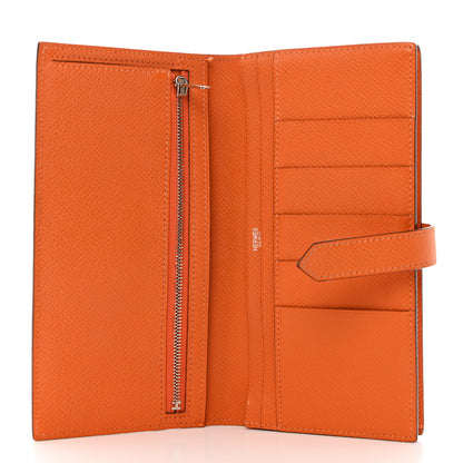 Hermes Epsom Bearn Gusset Wallet Orange 5 of 8
