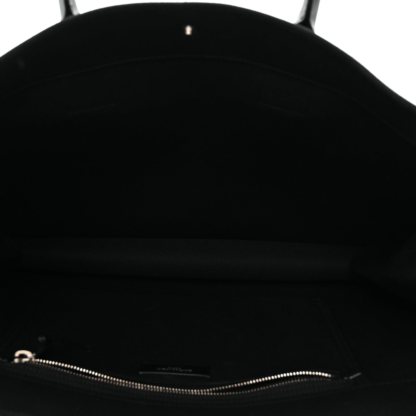 Linen Calfskin Rive Gauche Tote Black