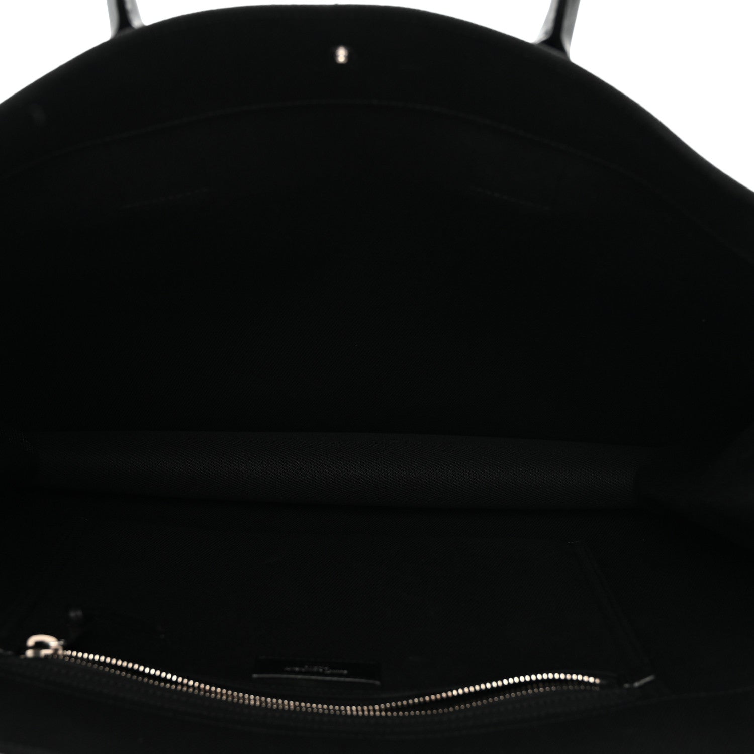 Saint Laurent Linen Calfskin Rive Gauche Tote Black 5 of 10