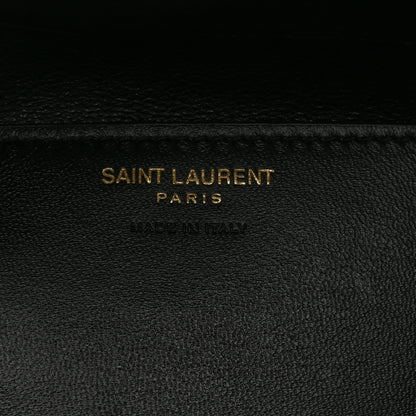 Saint Laurent Lambskin Small Cassandre Envelope Pouch Black 6 of 9