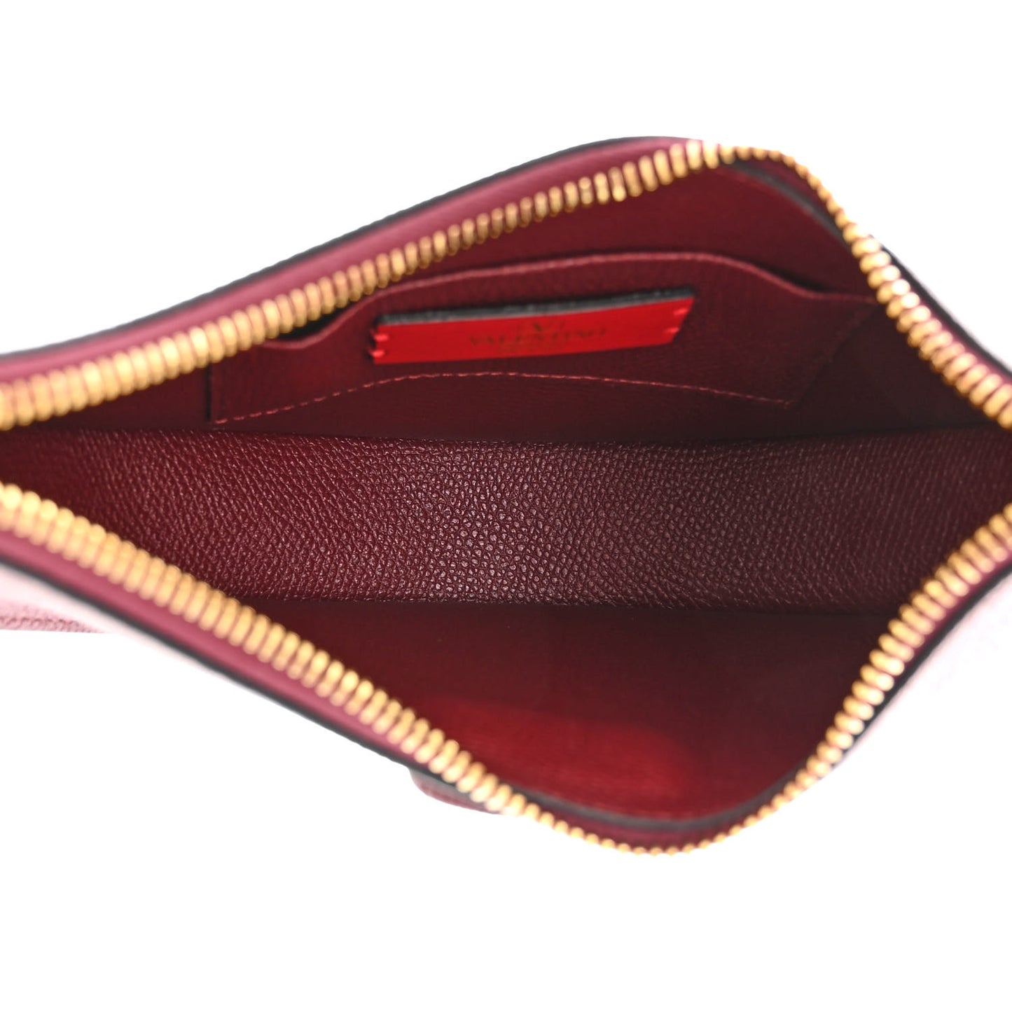 Grainy Calfskin Mini Vlogo Hobo Cerise