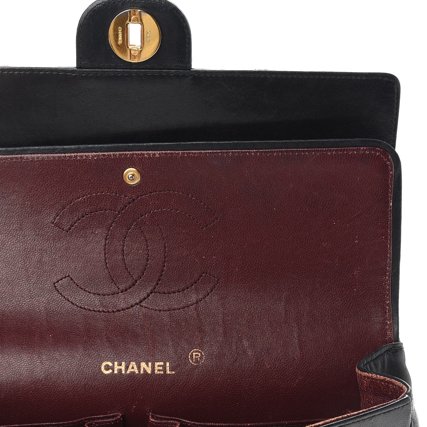 Chanel Lambskin Quilted Medium Double Flap Bijoux Chain Black 10 of 12