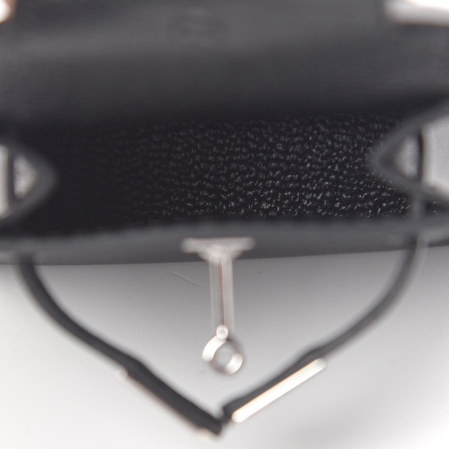 Tadelakt Mini Kelly Twilly Bag Charm Black