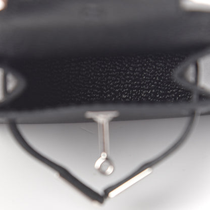 Hermes Tadelakt Mini Kelly Twilly Bag Charm Black 4 of 7