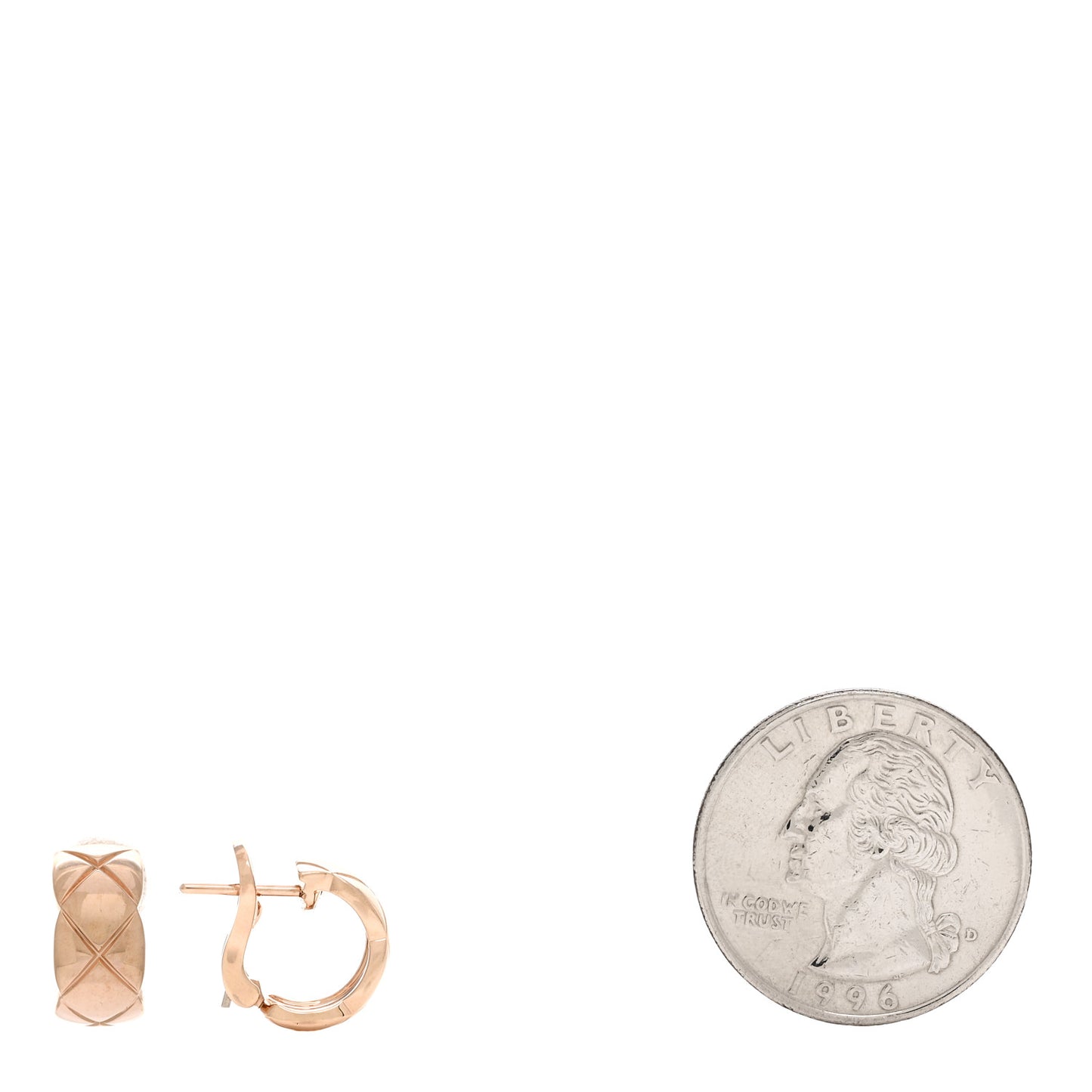 18K Beige Gold Coco Crush Hoop Earrings