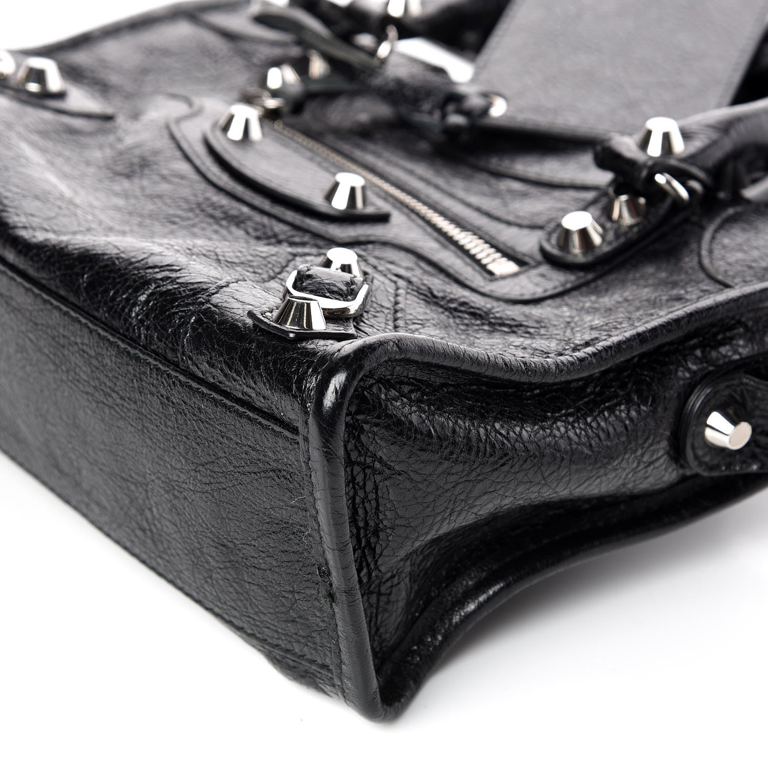 Balenciaga Agneau Classic Silver Hardware Mini City Black 6 of 9