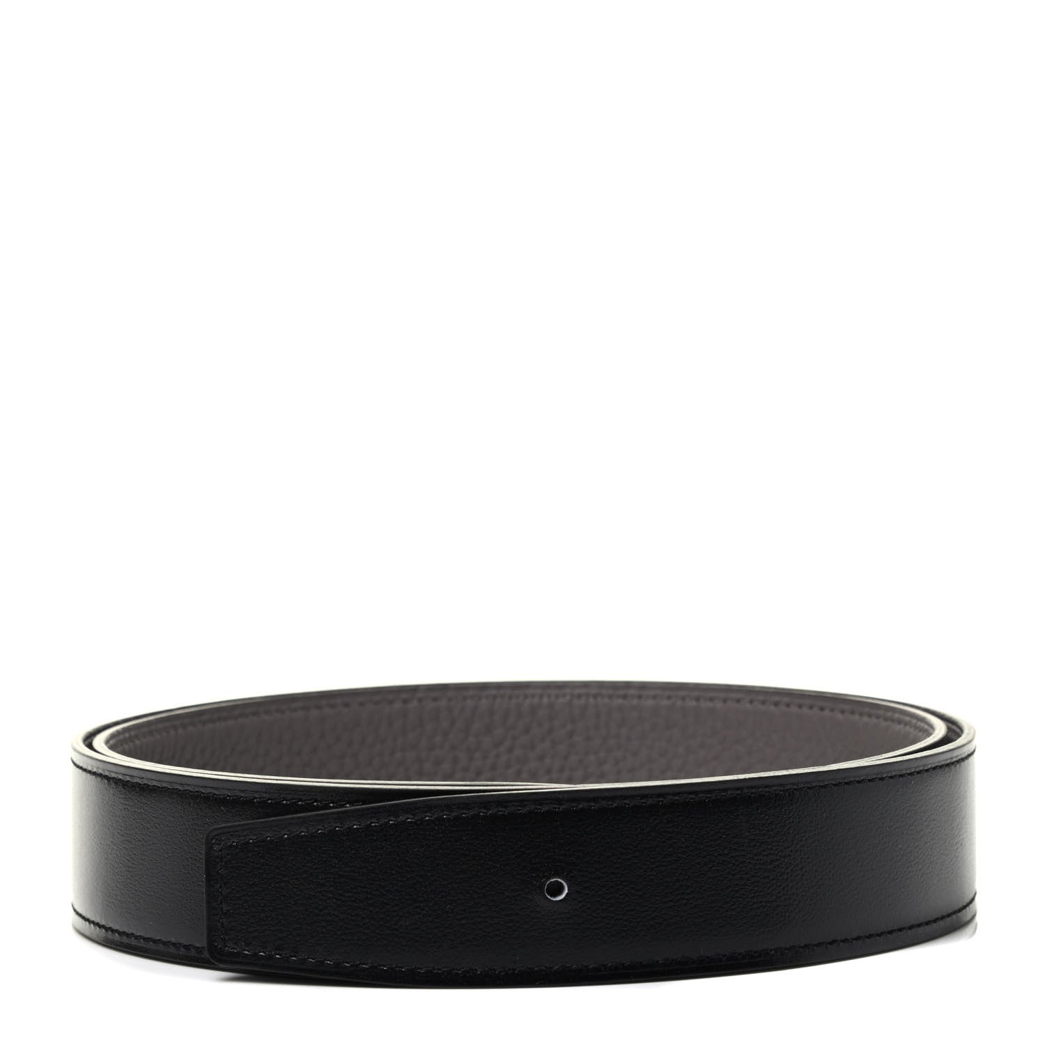 Hermes Box Togo 32mm Belt Strap 90 Black Etain 1 of 3