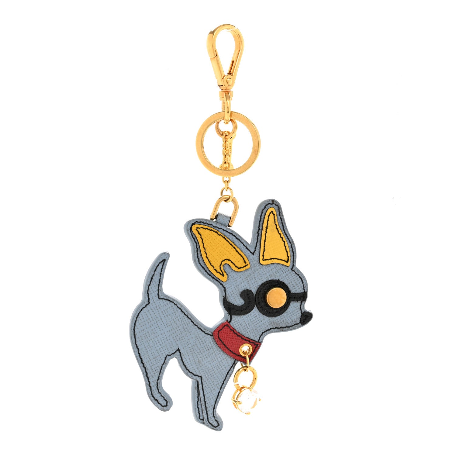 Prada Metal Saffiano Dog Bag Charm Multicolor 1 of 6