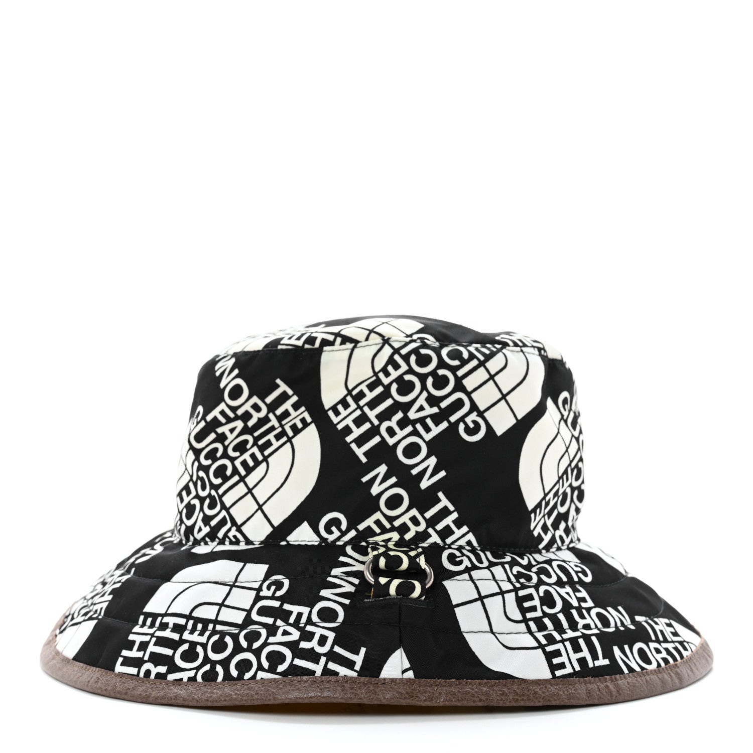 Gucci X THE NORTH FACE Nylon Reversible Self-Tie Bucket Hat XXS Black Yellow 6 of 14