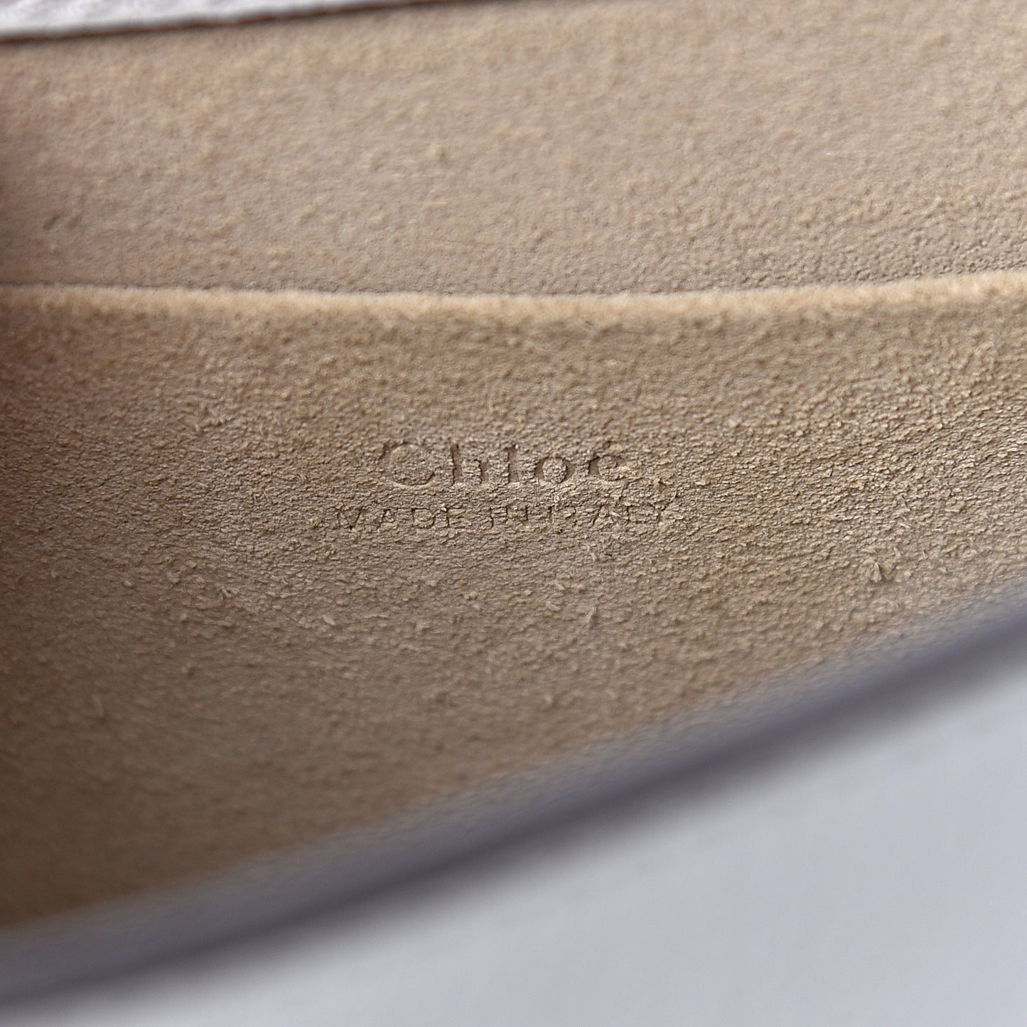 Calfskin Suede Small Nile Bracelet Bag Airy Grey