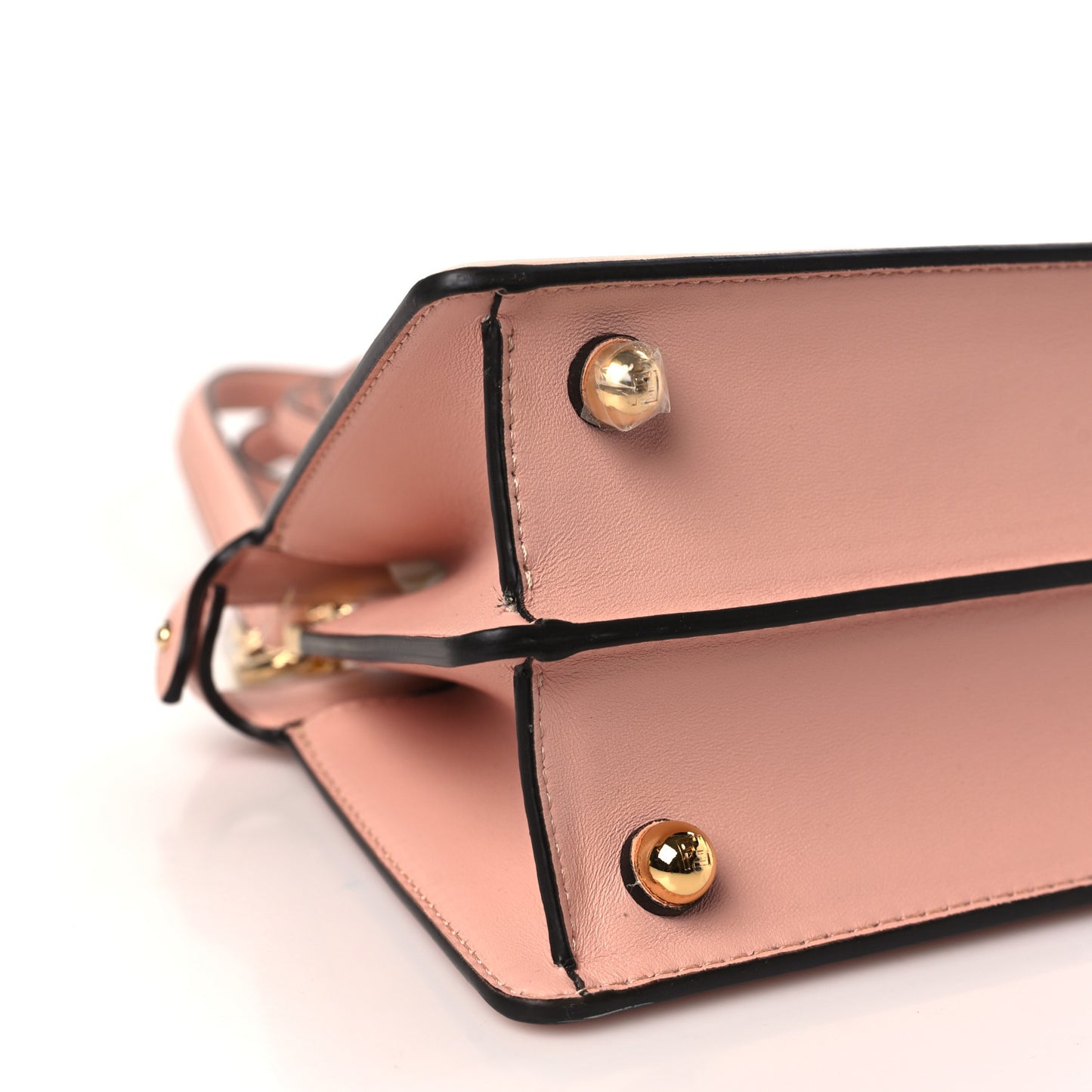 Shiny Nappa Petite Peekaboo I SEE U Satchel Baby Pink
