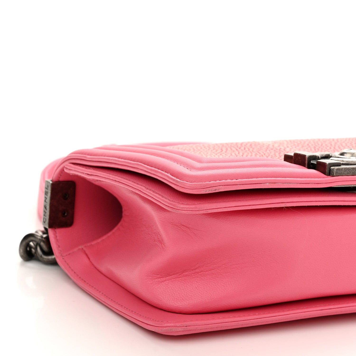 Chanel Galuchat Stingray Small Boy Flap Pink 9 of 10