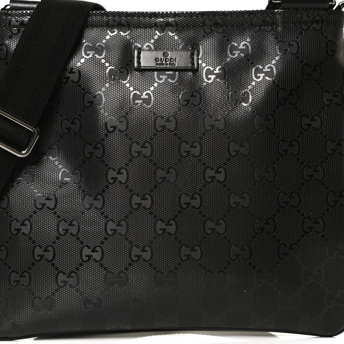 Imprime Monogram Small Flat Messenger Bag Black