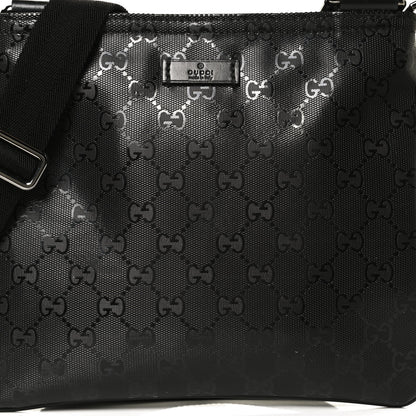 Gucci Imprime Monogram Small Flat Messenger Bag Black 7 of 12