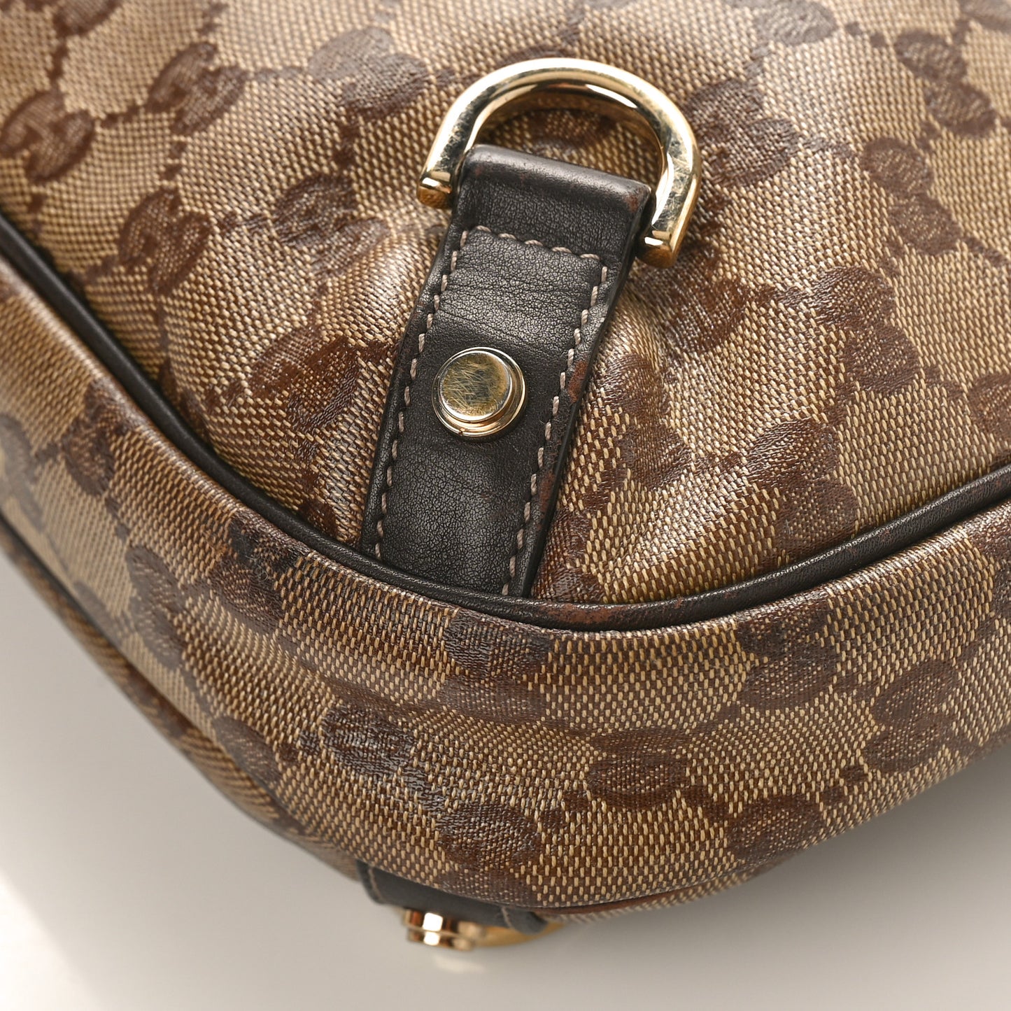 Crystal Monogram Medium Abbey D Ring Hobo Brown