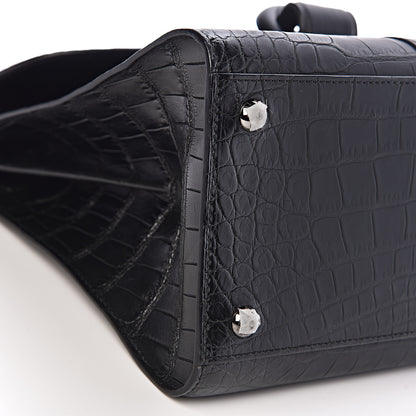 Delvaux Matte Alligator MM Brillant Satchel Black 8 of 11