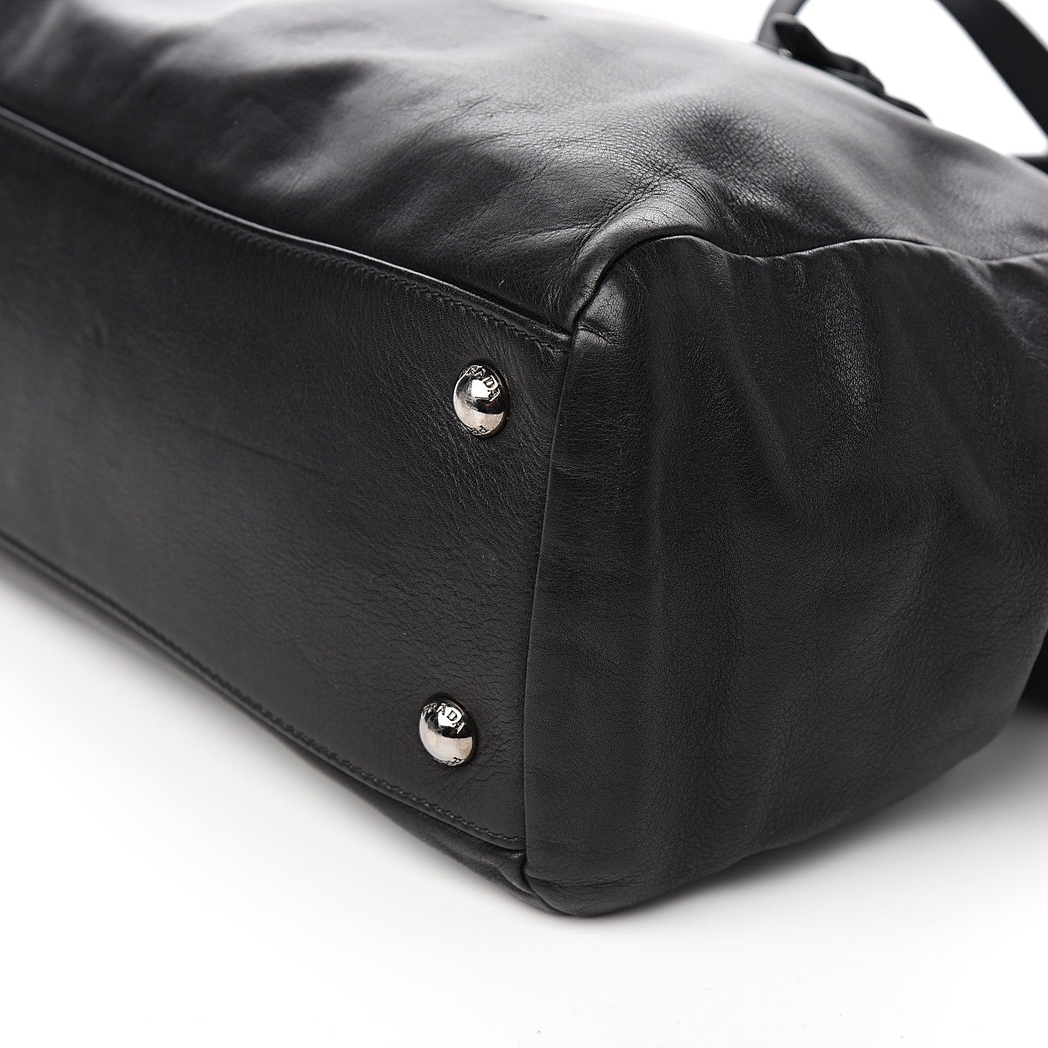 Prada Vitello Shine Bauletto Black 8 of 9