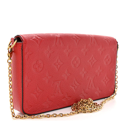 Louis Vuitton Empreinte Pochette Felicie Chain Wallet Scarlet 4 of 14