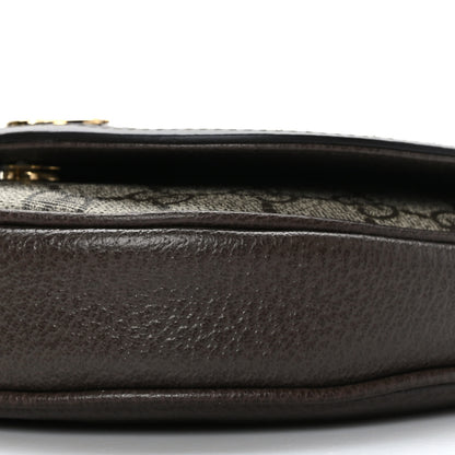 Gucci GG Supreme Monogram Textured Dollar Calfskin Web Mini Ophidia Flap Shoulder Bag Beige Ebony New Acero 9 of 9