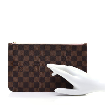 Louis Vuitton Damier Ebene Neverfull MM GM Pochette Rose Ballerine 2 of 10