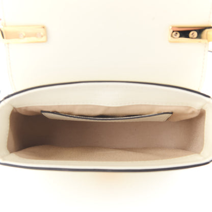 Chloe Calfskin Crocodile Embossed Mini C Double Carry Blondie Beige Autumnal Brown 5 of 11