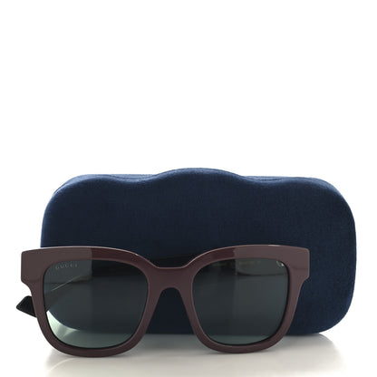 Gucci Rectangle 52mm Frame Sunglasses GG0998S Burgundy 6 of 6