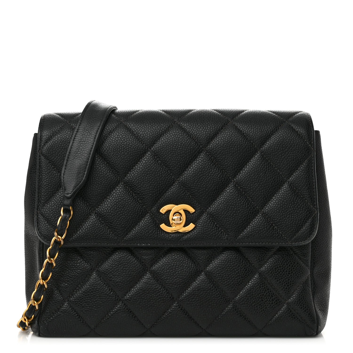 Chanel Caviar Quilted Medium Single Flap Black 1 of 20