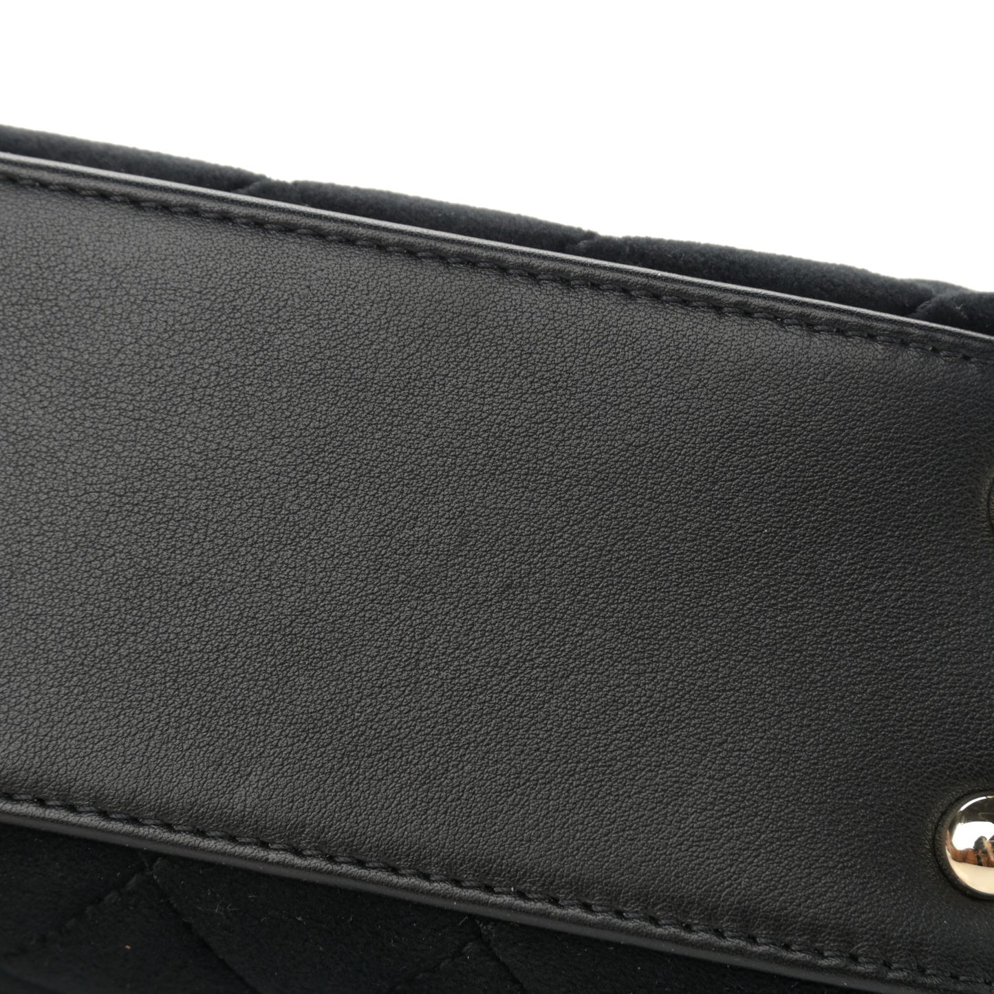 Velvet Crystal Quilted Extra Mini Coco Handle Flap Black