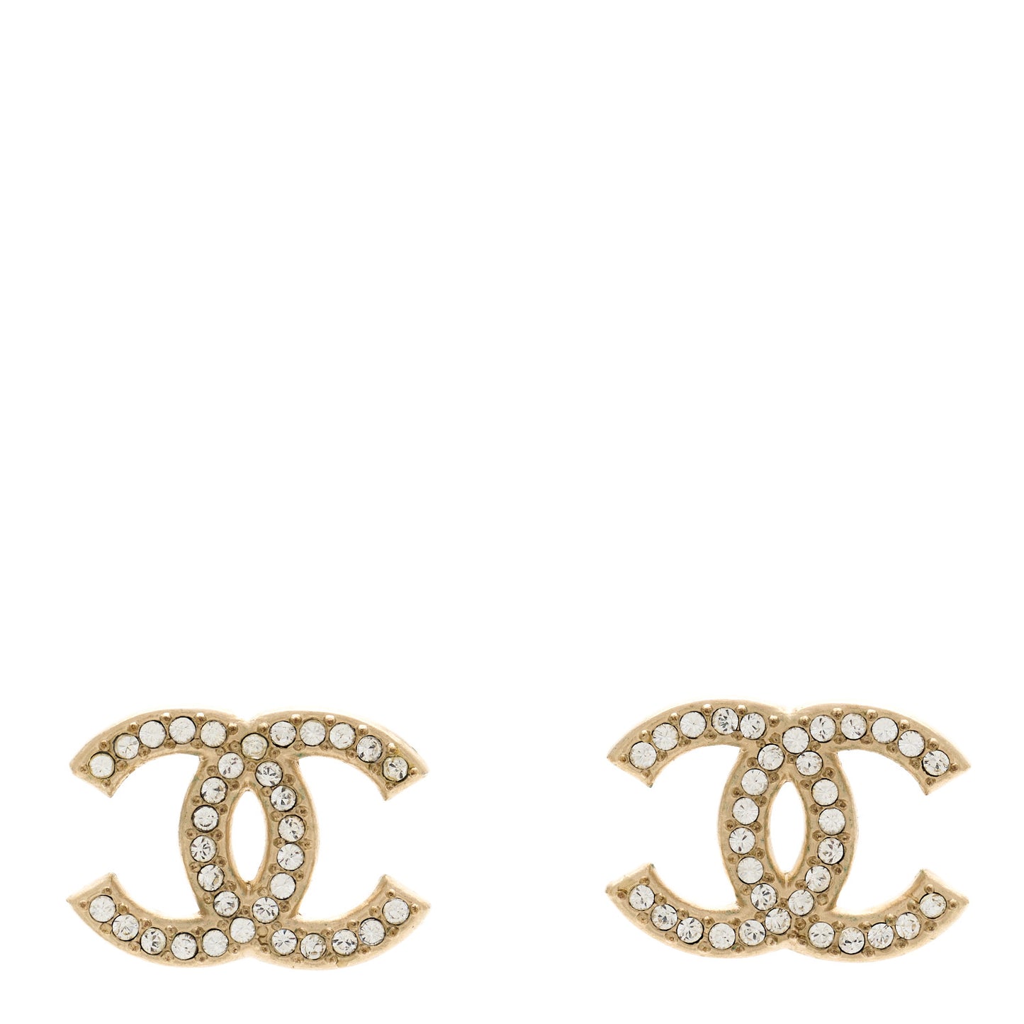 Crystal CC Earrings Gold