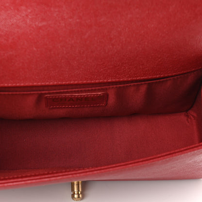 Chanel Caviar Quilted Medium Boy Flap Red 5 of 9
