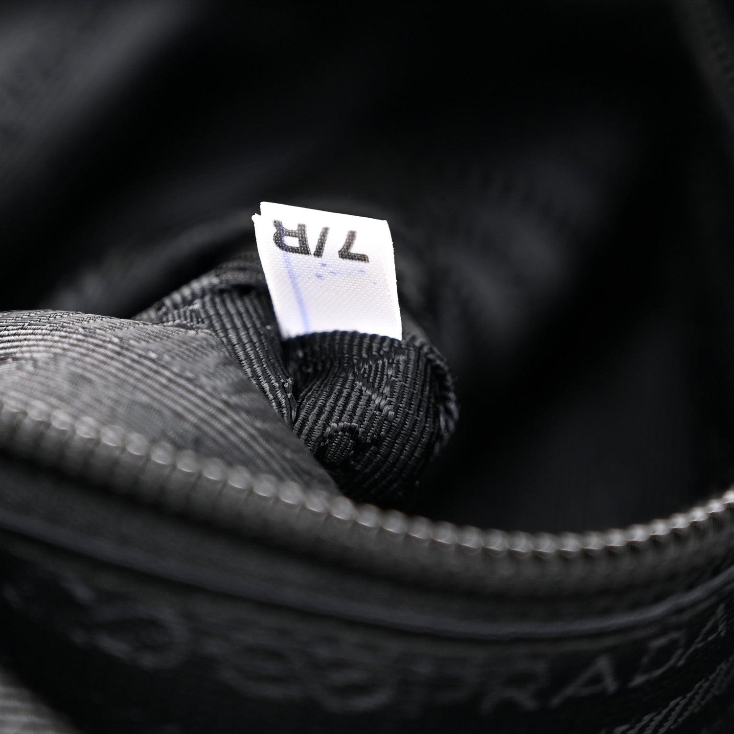 Prada Tessuto Stampato Nylon Saffiano Floral Print Tote Black White 7 of 11