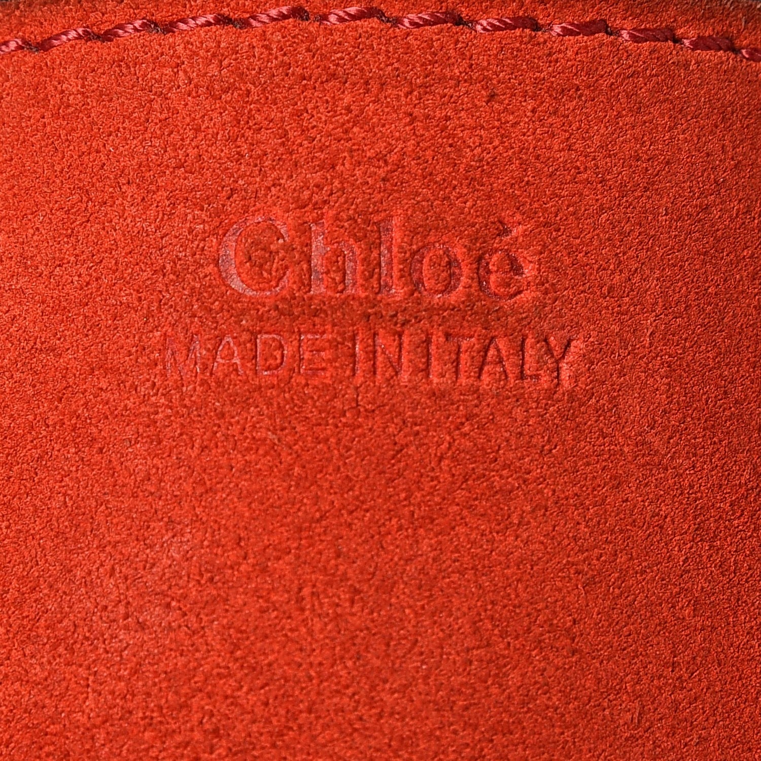 Chloe Suede Smooth Calfskin Drew Shoulder Bag Plaid Red 6 of 12