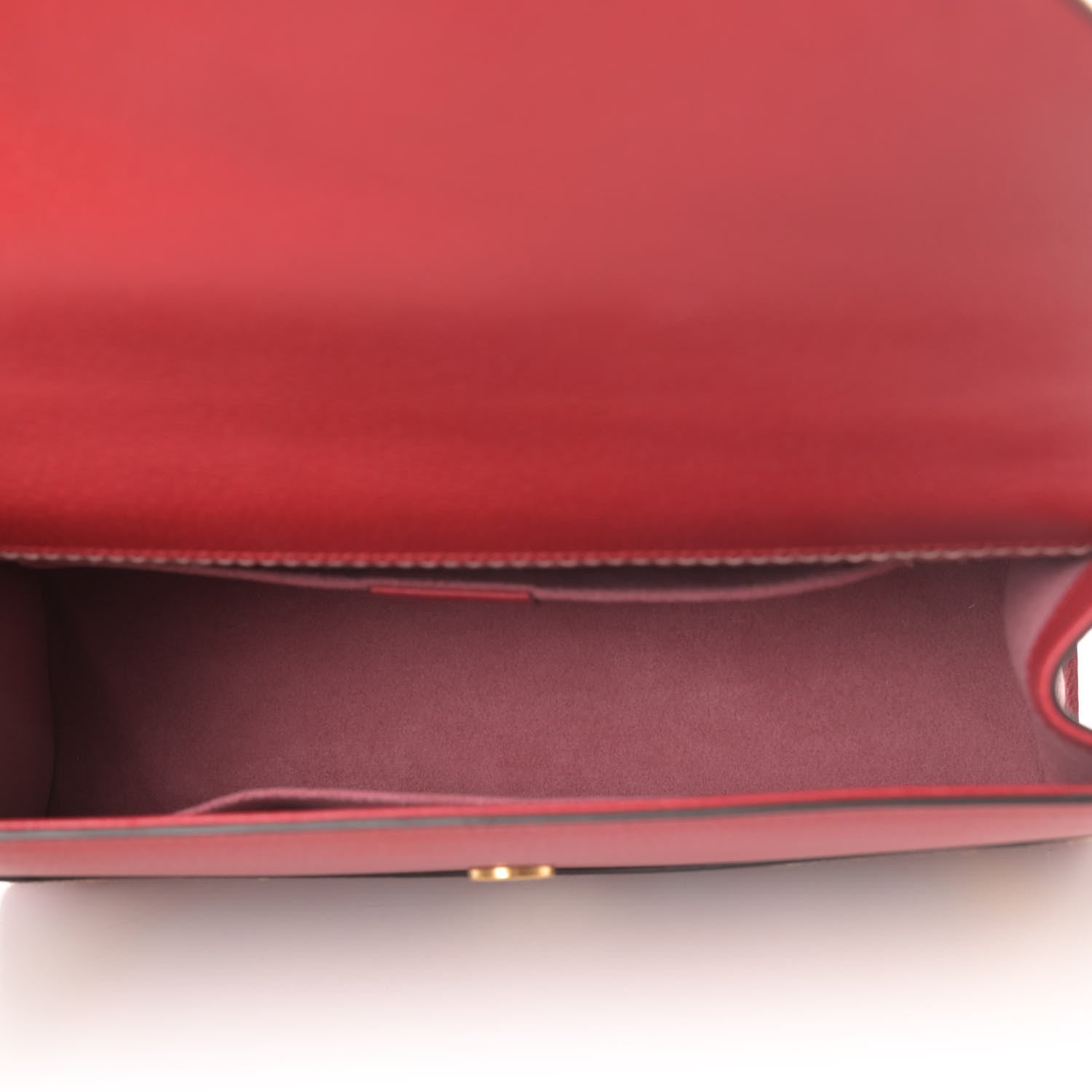 Gucci Calfskin Embroidered Medium Shoulder Bag Hibiscus Red 5 of 11