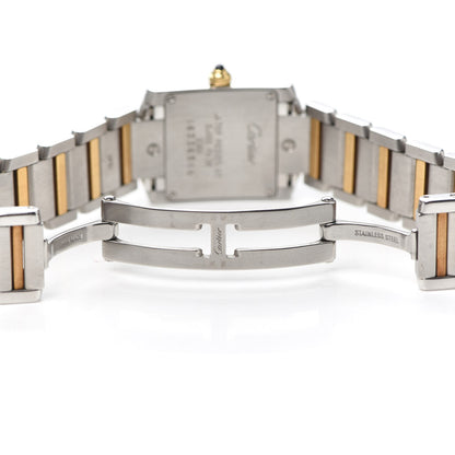 Cartier Stainless Steel 18K Yellow Gold 20mm Tank Francaise Quartz Watch 5 of 5