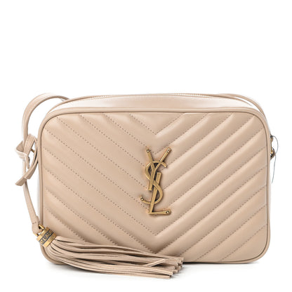 Saint Laurent Calfskin Matelasse Monogram Lou Camera Bag Dark Latte 1 of 9