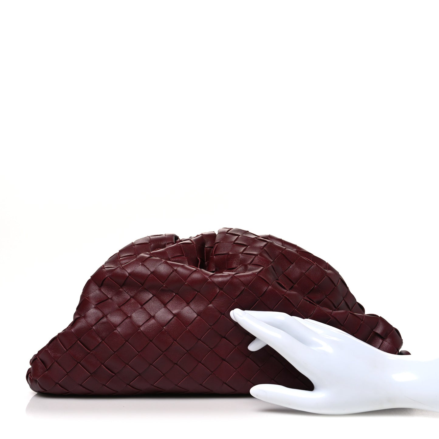 Nappa Maxi Intrecciato The Pouch Oversized Clutch Bordeaux