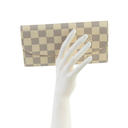 Louis Vuitton Damier Azur Emilie Wallet Rose Ballerine 2 of 7