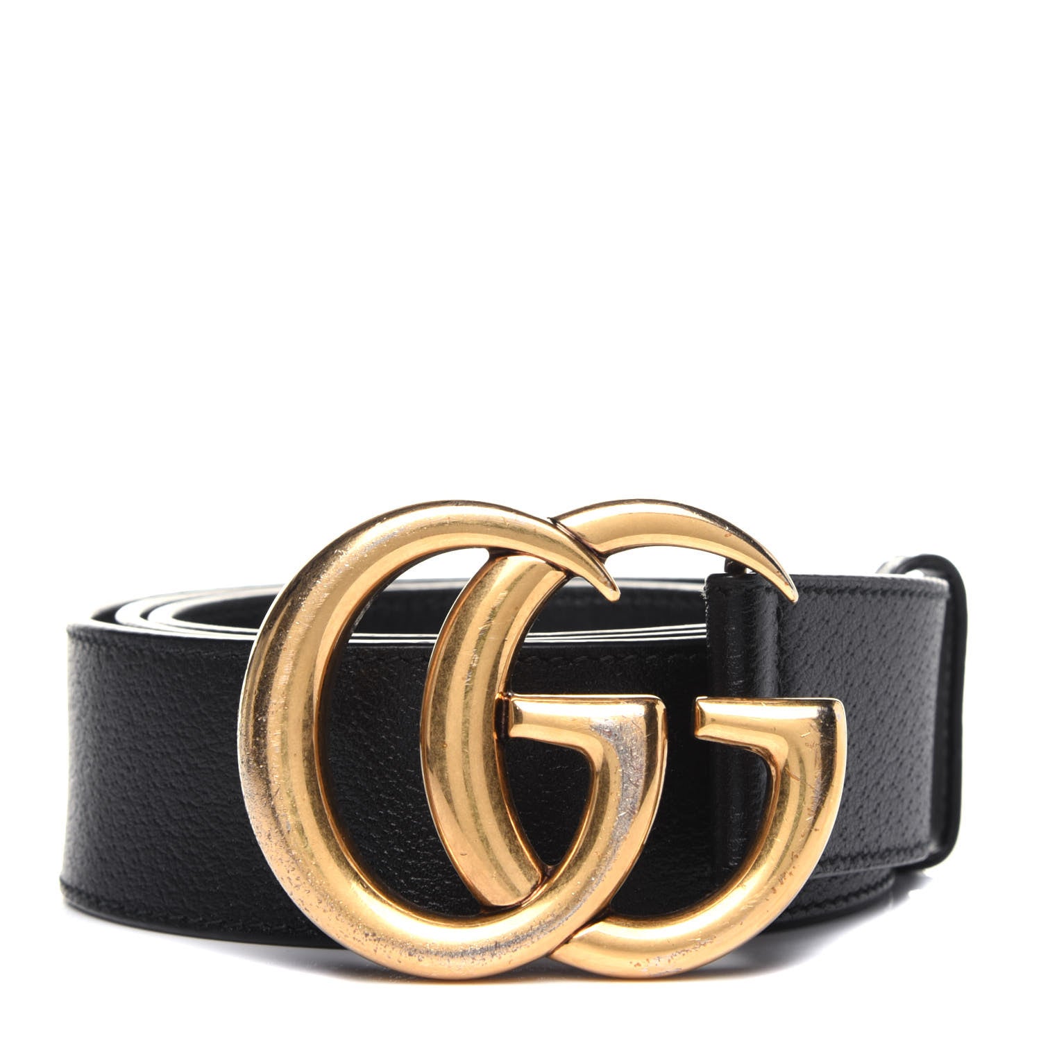 Gucci Textured Calfskin Double G 40mm Belt 105 42 Black 1 of 8