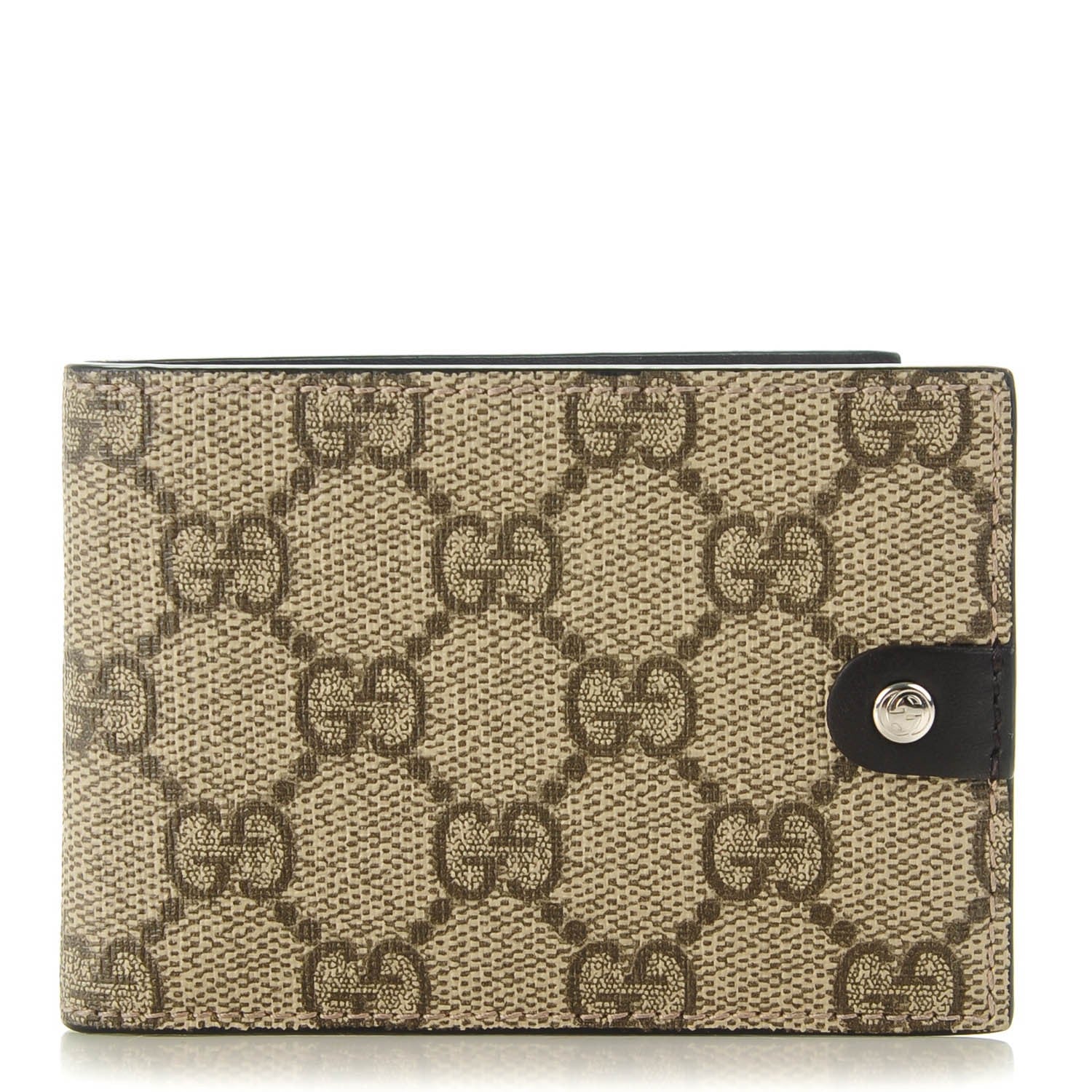 Gucci GG Supreme Monogram Jolly Bi-Fold Wallet Dark Brown 1 of 7